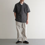 Open Collar Panama S/S Shirt #Gray [S25SG119]