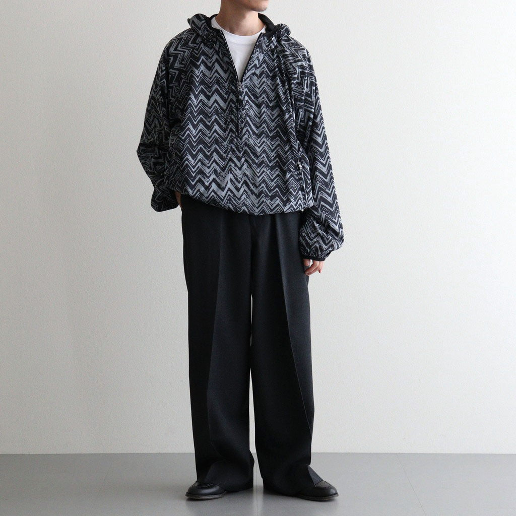 FLAT FRONT WIDE TROUSERS #CHARCOAL [A26C07PT03C]