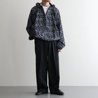 FLAT FRONT WIDE TROUSERS #CHARCOAL [A26C07PT03C]