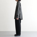 DOUBLE PLEATED SEMI EASY TROUSERS #BLACK [A26C15PT01C]