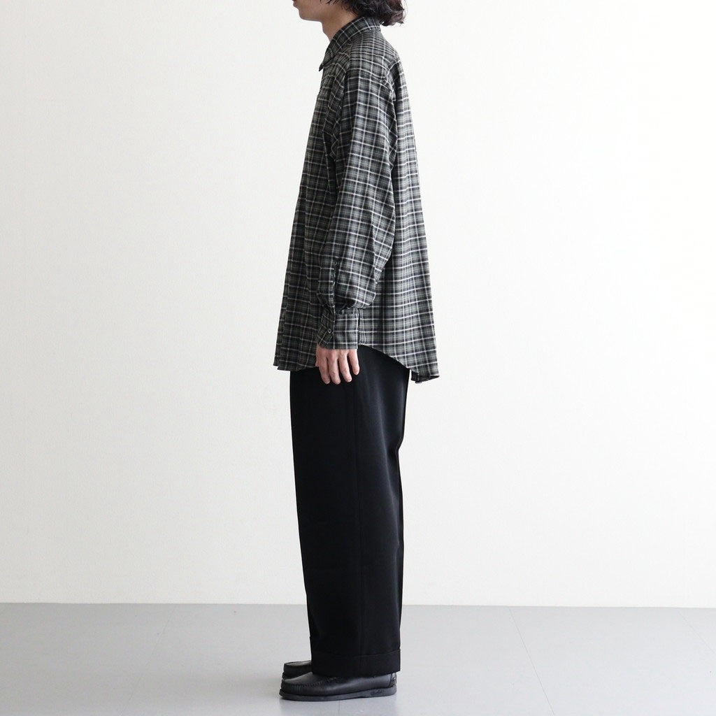 DOUBLE PLEATED SEMI EASY TROUSERS #BLACK [A26C15PT01C]
