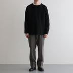 HEAVY WAFFLE TOP #INK BLACK [PMAU-CL01]