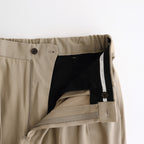 CLASSIC FIT DOUBLE PLEATED TROUSERS #KHAKI [A25A05PT01C]