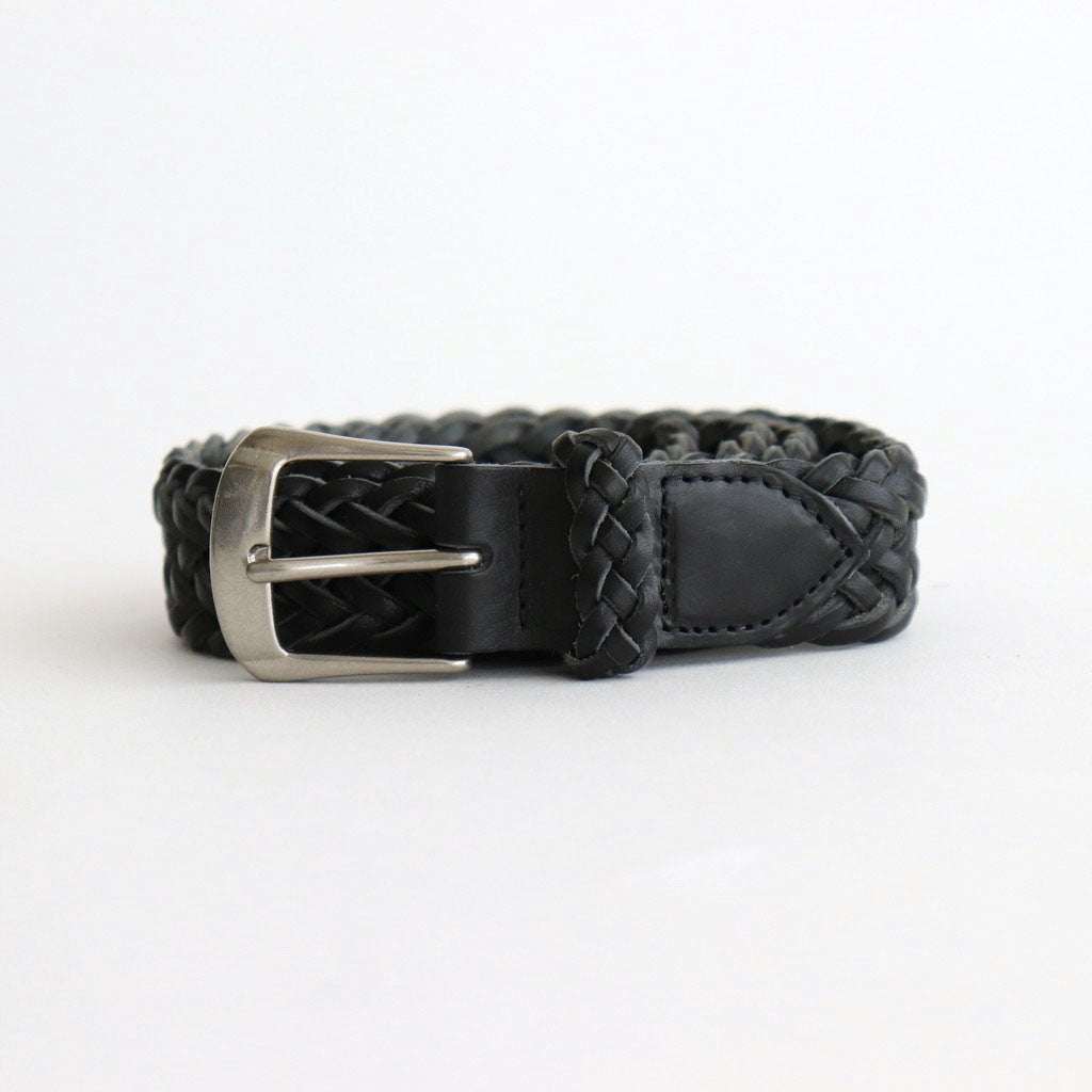 LEATHER MESH BELT #BLACK [PMAT-AC07]