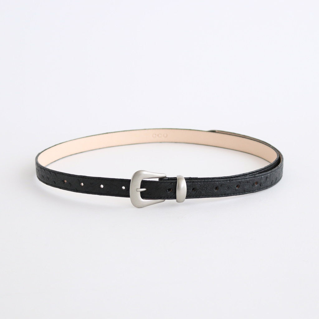 NARROW WESTERN BELT #BLACK [AC-11-C-OSTRICH-4]