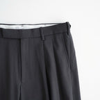 DOUBLE PLEATED BUGGY TROUSERS #CHARCOAL GRAY [M26C06PT01C]