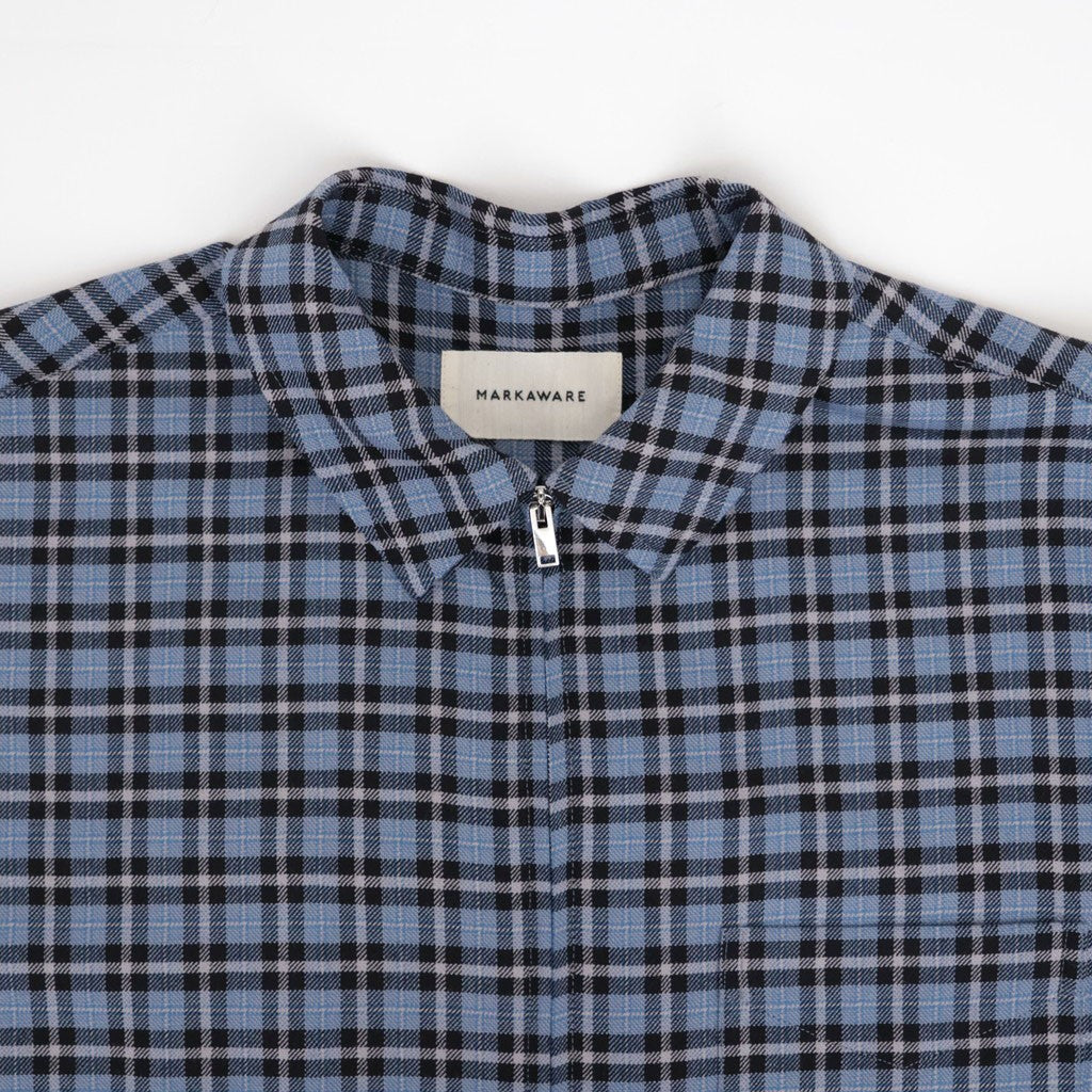 ZIP SHIRT #BLUE CHECK [A26C17SH03C]