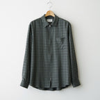 ZIP SHIRT #MOSS GRAY CHECK [A26C17SH03C]
