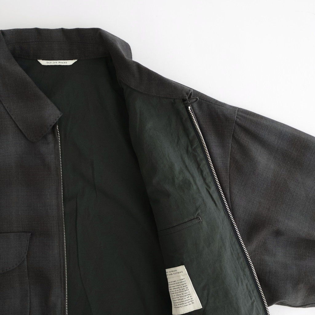 PLEATED-POCKET RICKY JACKET #PEWTER PLAID [261OJ-JK07]