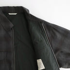 PLEATED-POCKET RICKY JACKET #PEWTER PLAID [261OJ-JK07]