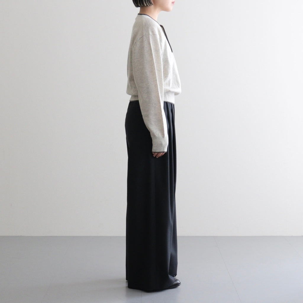 Cashmere Henleyneck - Diffusion Exclusive #Lt.Gray×Charcoal [NEP-AW2520B]
