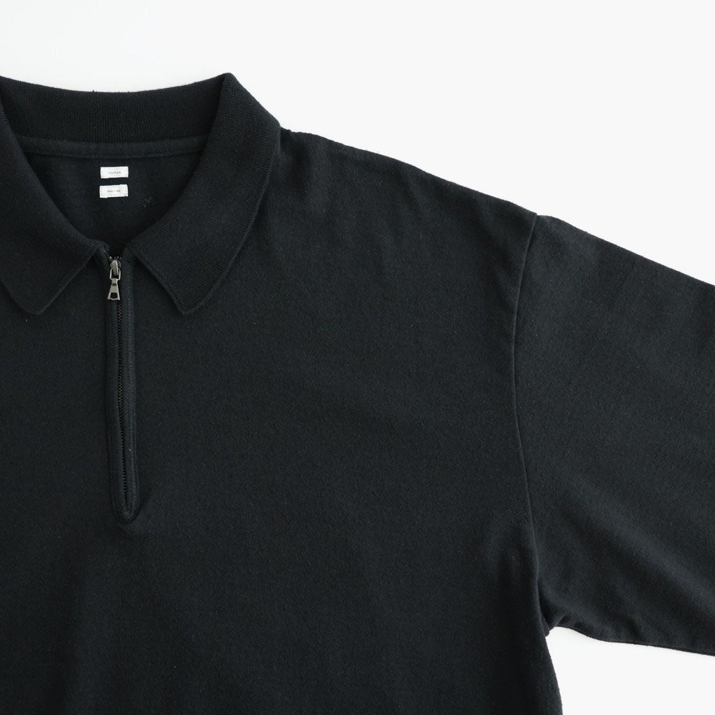 Co/Silk Nep Harf-zip P/O #Black [BHS25S037F26]