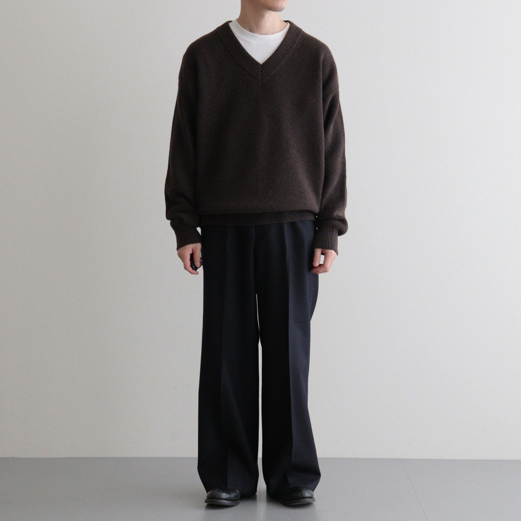 Wool Flannel Tuckless Waide Trousers #Navy [NEP-AW2504M]