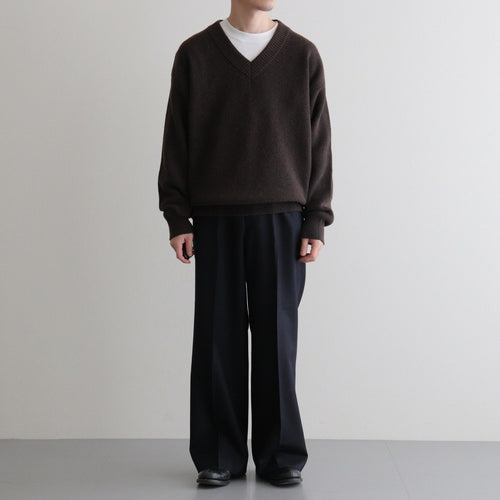 Wool Flannel Tuckless Waide Trousers #Navy [NEP-AW2504M]