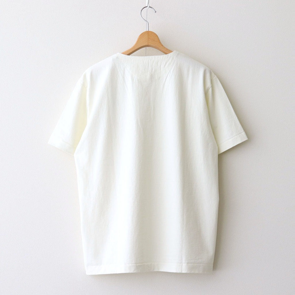 TUBE TEE (Henry-Neck) #RAW WHITE [251OJ-CT05]