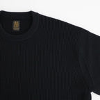 SOLID WOOL RIB CREW NECK #BLACK [BN-25FM-042]
