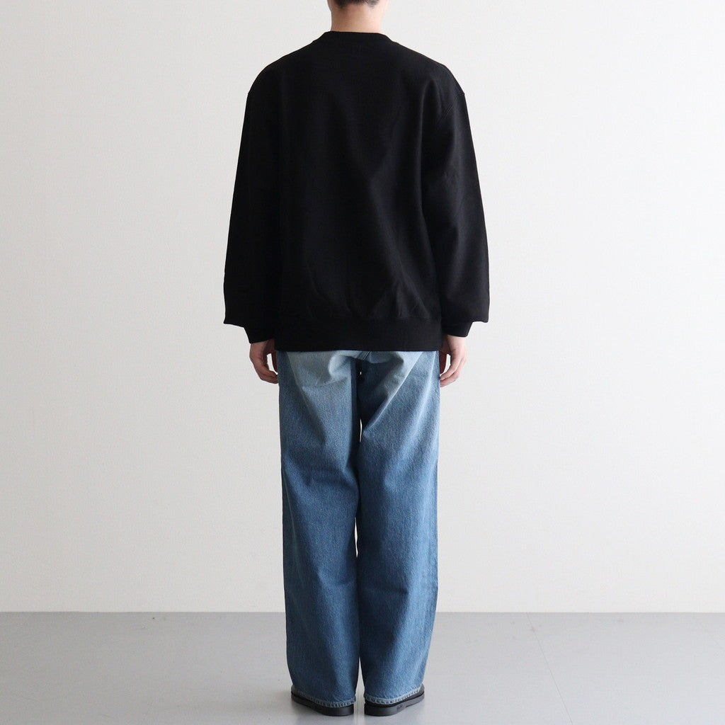Soft&Hard Sweat Crew-Neck P/O #Black [bROOTS24F21F25]
