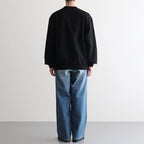 Soft&Hard Sweat Crew-Neck P/O #Black [bROOTS24F21F25]