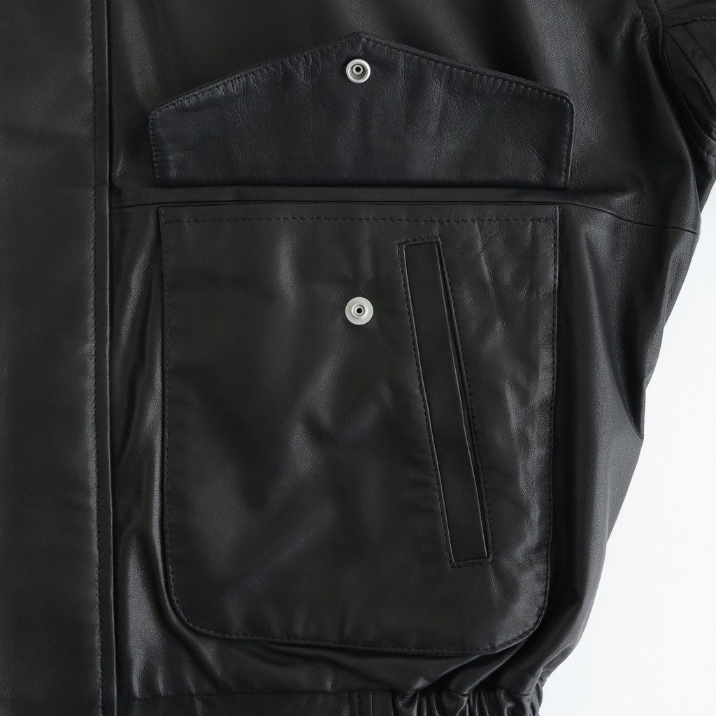 SHEEP LEATHER ZIP BZ #010 RED BLACK [16861 25004]