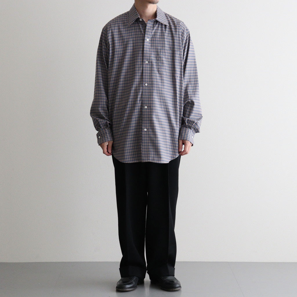 REGULAR FIT DRESS SHIRT #BROWN CHECK [A26C11SH01C]