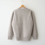 CASHMERE FOX CREW NECK #MIX BEIGE [BN-26FM-060]