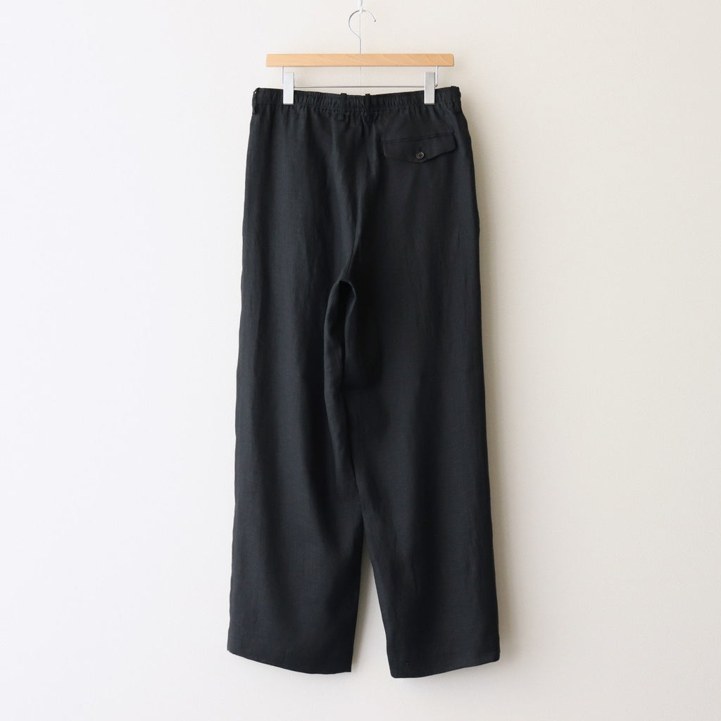 TRIPLE PLEATED EASY TROUSERS #BLACK [A25A16PT01C]