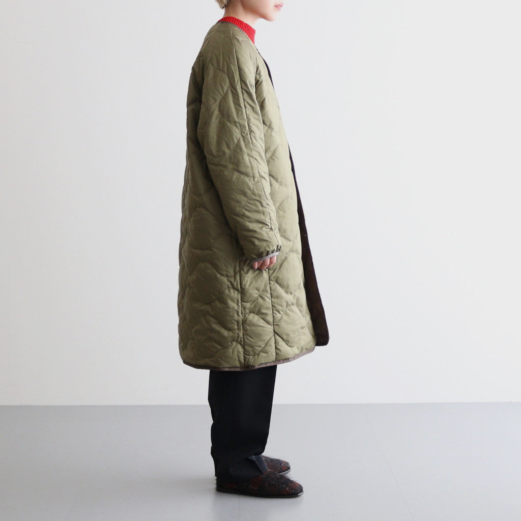 Reversible Down Coat #Khaki Beige [SUBF352]