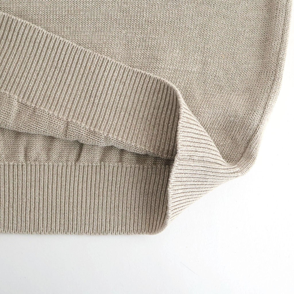 WASHED HIGH COUNT LINEN POLO #NATURAL [BN-26SM-022]