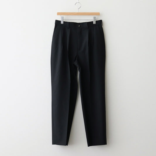 CLASSIC FIT DOUBLE PLEATED TROUSERS #BLACK [A25A11PT01C]