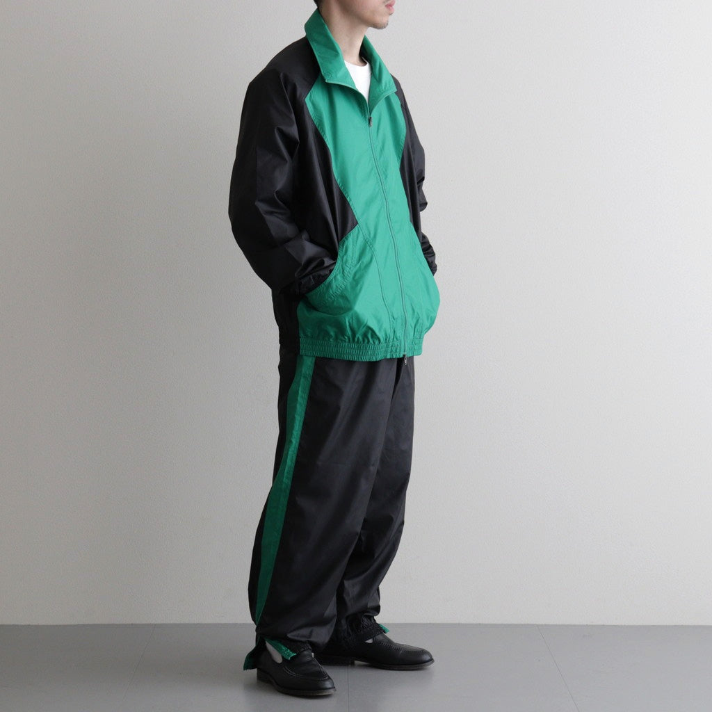 PANEL COLOR TRACK PANTS #BLACK/GRN [DNS26P02]