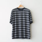 CREW NECK TEE #GRAY BORDER [M26A12CS02B]