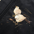 STUNNING VELVET SOUVENIR JACKET(Niwatori to Hiyoko) #ONYX [252OJ-JK12]