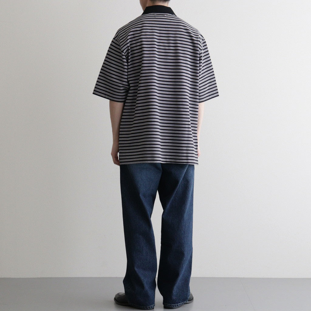 ONE BUTTON TEE S/S #BLACK BORDER [M26A14CS02B]