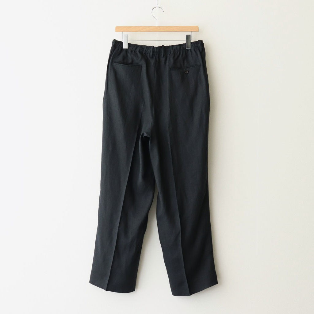 CLASSIC FIT TWO TUCK EASY TROUSERS #BLACK [A25B05PT01C]