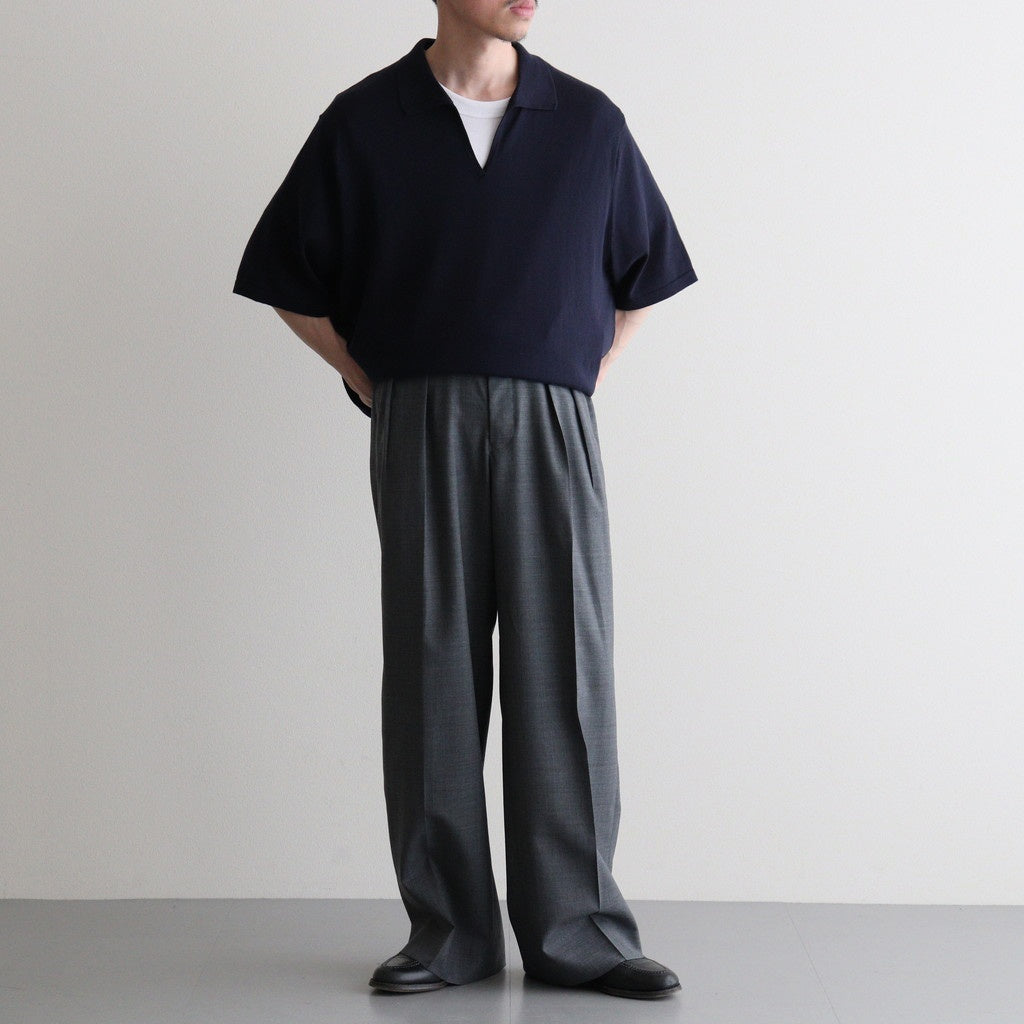 SILK COTTON SKIPPER KNIT #NAVY [26S-BIS-KN66]