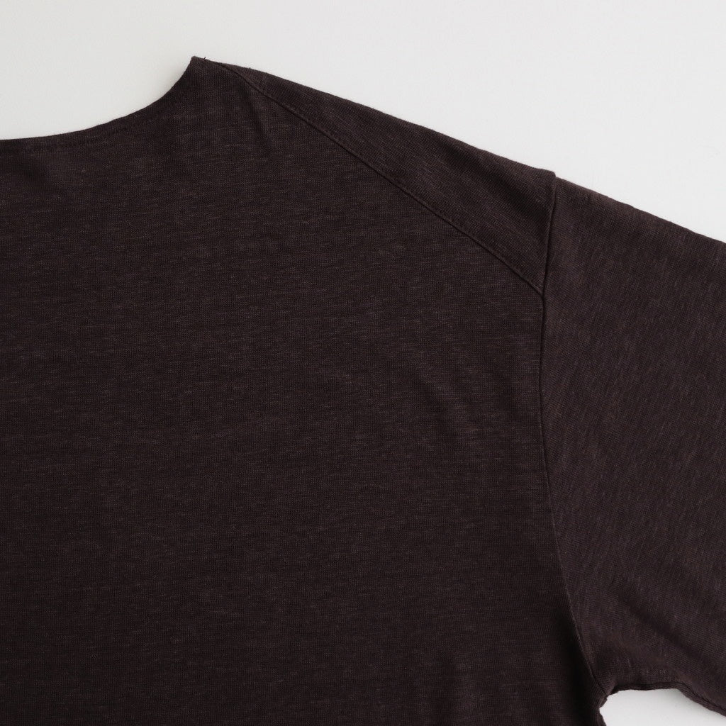 NORMANDY LINEN BASQUE SHIRT #DARK BROWN [BN-25SM-065]