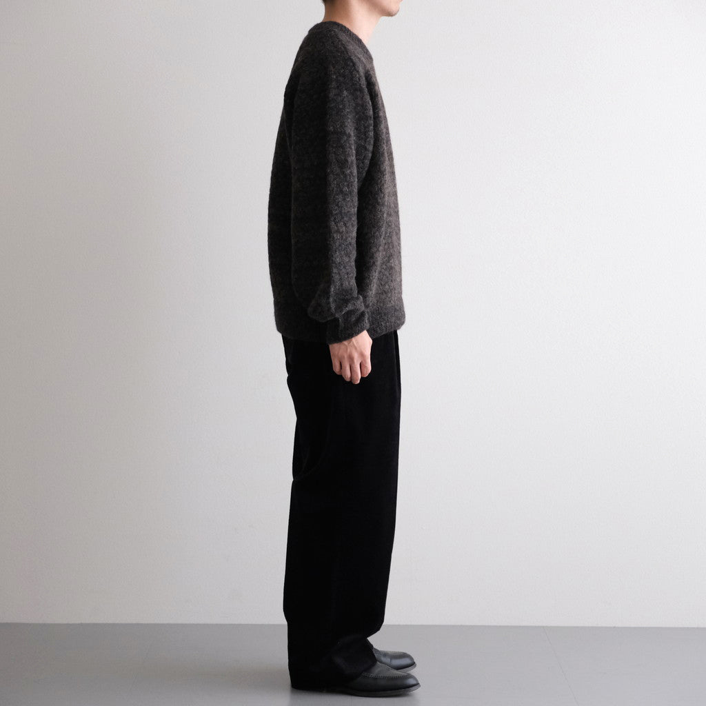 Baby Alpaca Knit P/O #MelangeDarkBrown [BHS25F013]