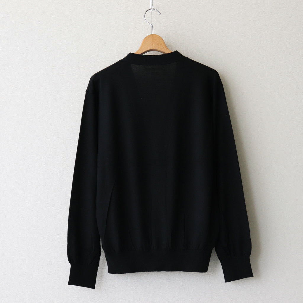 Wool Cashmere Silk Knit Cardigan #Black [BHS24F022]