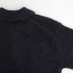 PURE MOHAIR SHAGGY POLO #CHARCOAL BLUE [BN-25FL-053]