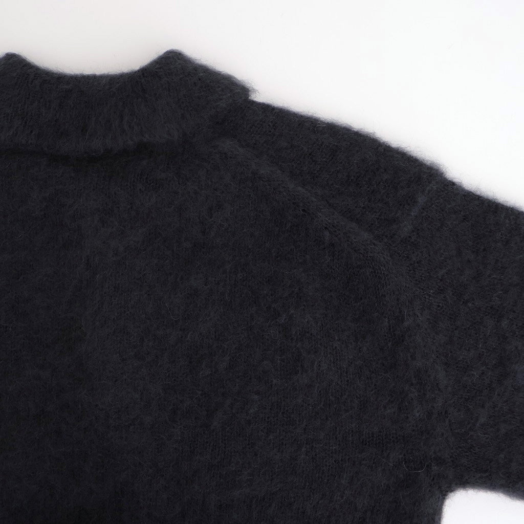 PURE MOHAIR SHAGGY POLO #CHARCOAL BLUE [BN-25FL-053]
