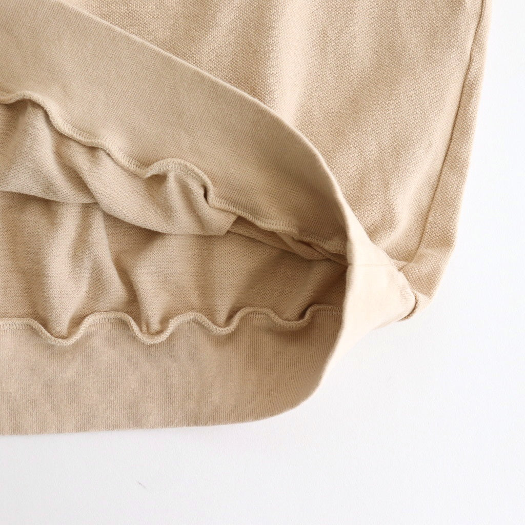 SEED STITCH LONG SLEEVE TOP #SAND BEIGE [PMAT-CL03]