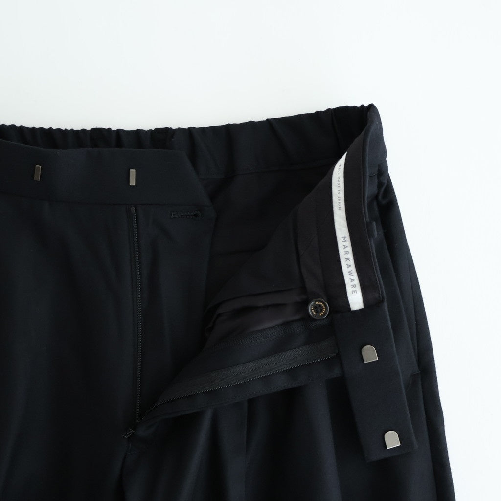 DOUBLE PLEATED WIDE TROUSERS #BLACK [A25C15PT02C]