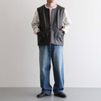 WORK VEST #D.BROWN [V-09-C-COW-4]