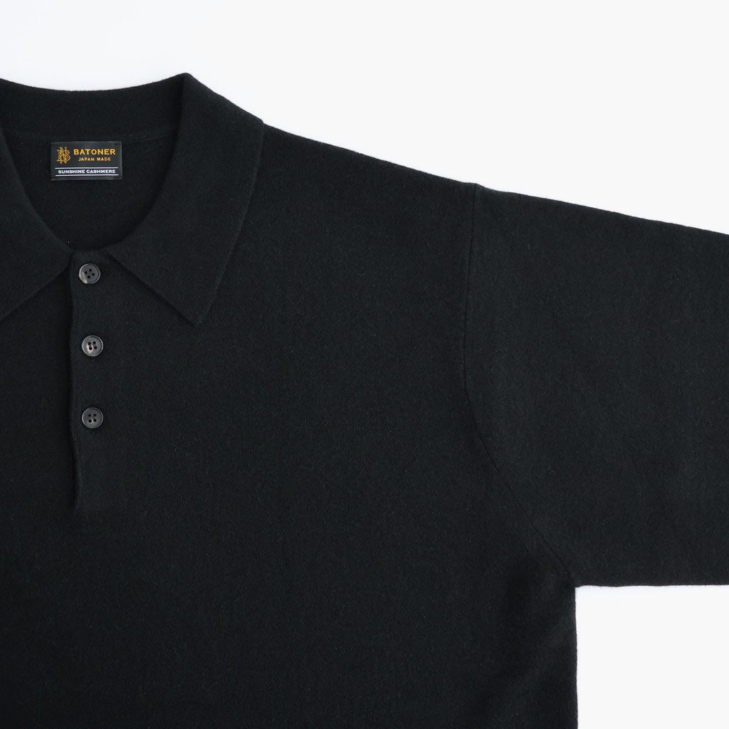 SUNSHINE CASHMERE POLO #BLACK [BN-26FM-059]