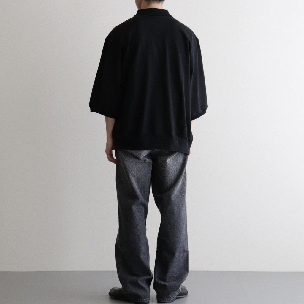 Co/Silk Nep Skipper Cropped Sleeve #Black [BHS26S029] - Diffusion