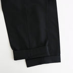 DOUBLE PLEATED SEMI EASY TROUSERS #BLACK [A26C07PT02C]