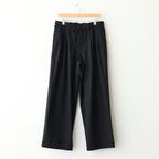 TRIPLE PLEATED EASY TROUSERS #BLACK [A25A05PT03C]