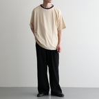 NORMANDY LINEN T-SHIRT #BEIGE×BROWN [BN-26SM-071]
