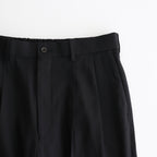 CLASSIC FIT DOUBLE PLEATED TROUSERS #BLACK [A25A05PT01C]