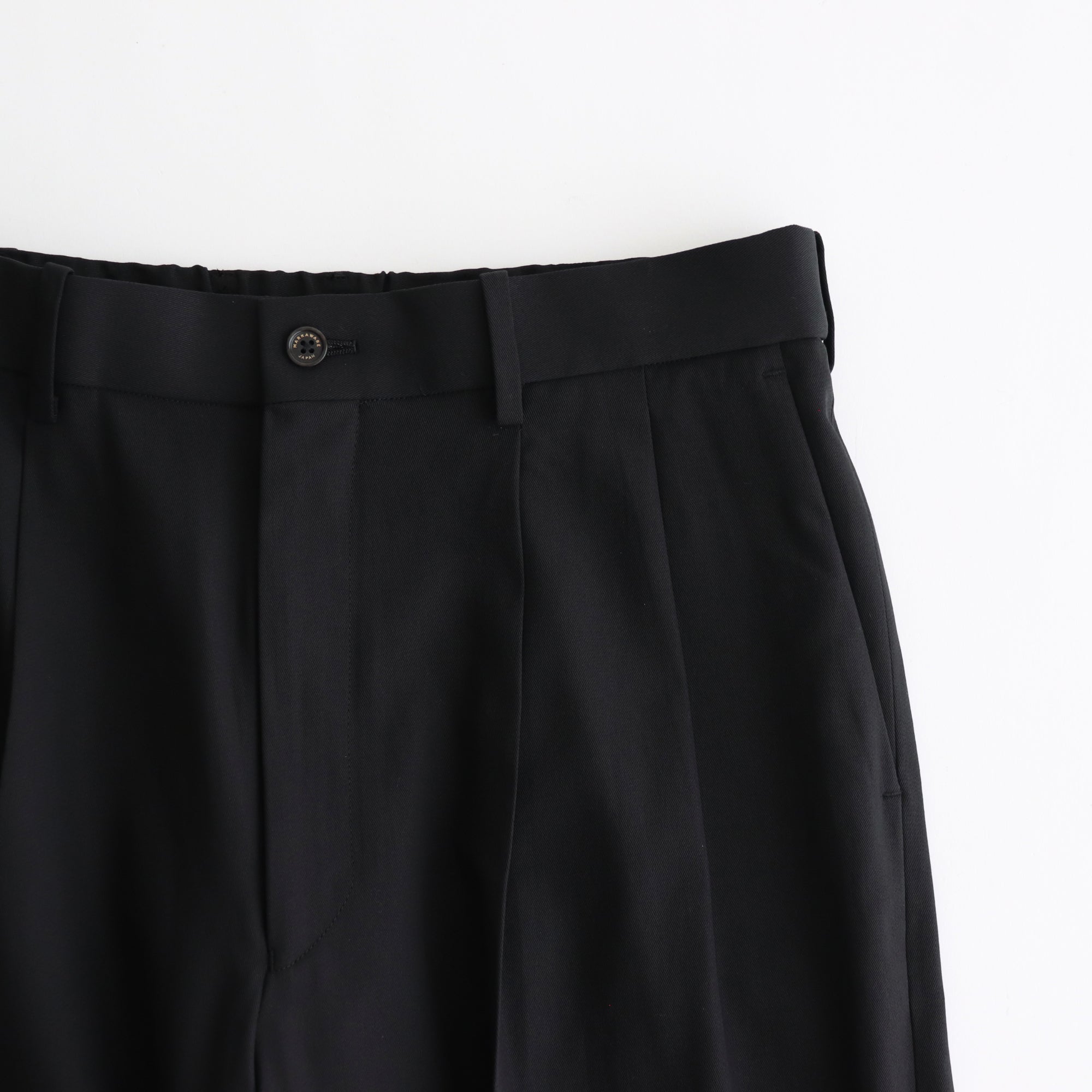 CLASSIC FIT DOUBLE PLEATED TROUSERS #BLACK [A25A05PT01C]